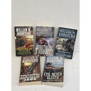 Book Lot Of 5 William W Johnstone Mountain Man  American West Series Paperback